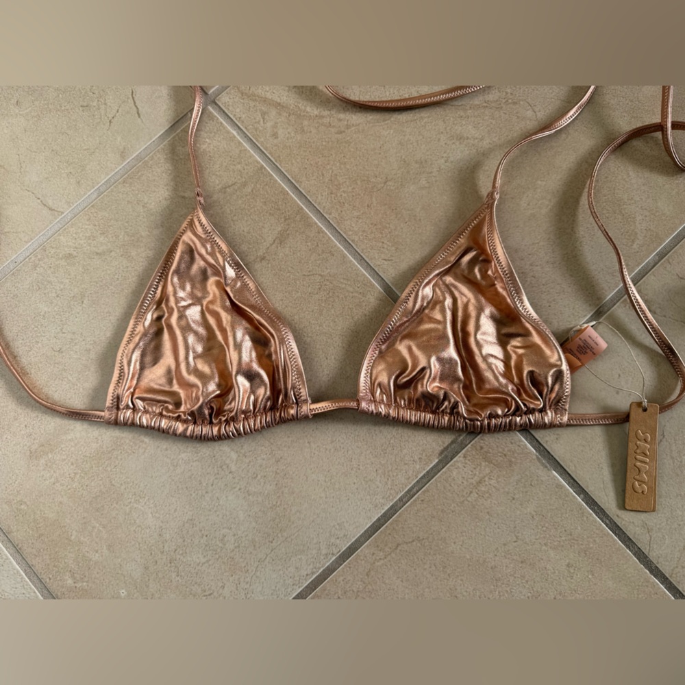 SKIMS SHIMMERING Bronze Bikini Top Limited Edition